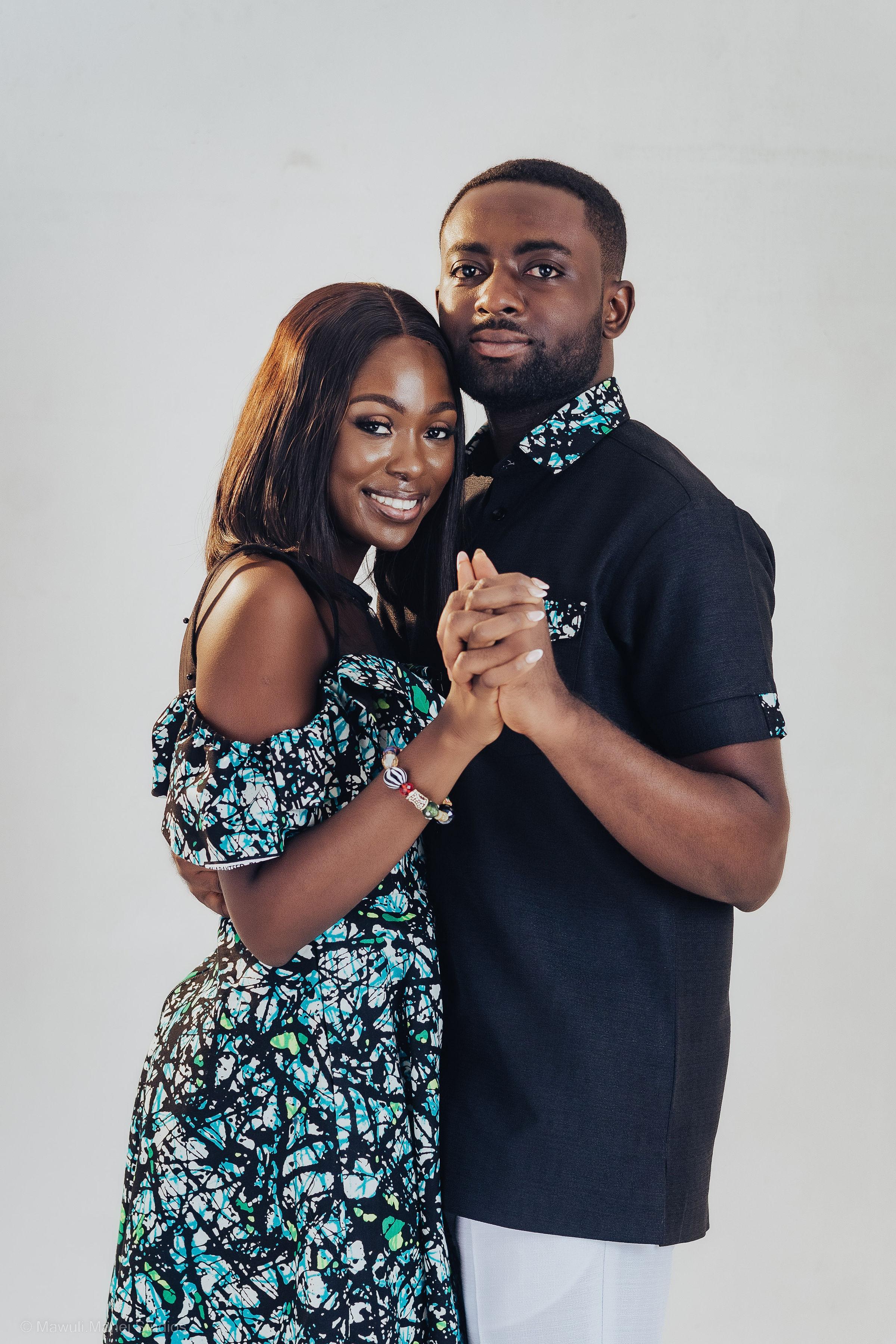 Pre-wedding images of Ampofo and Frema.