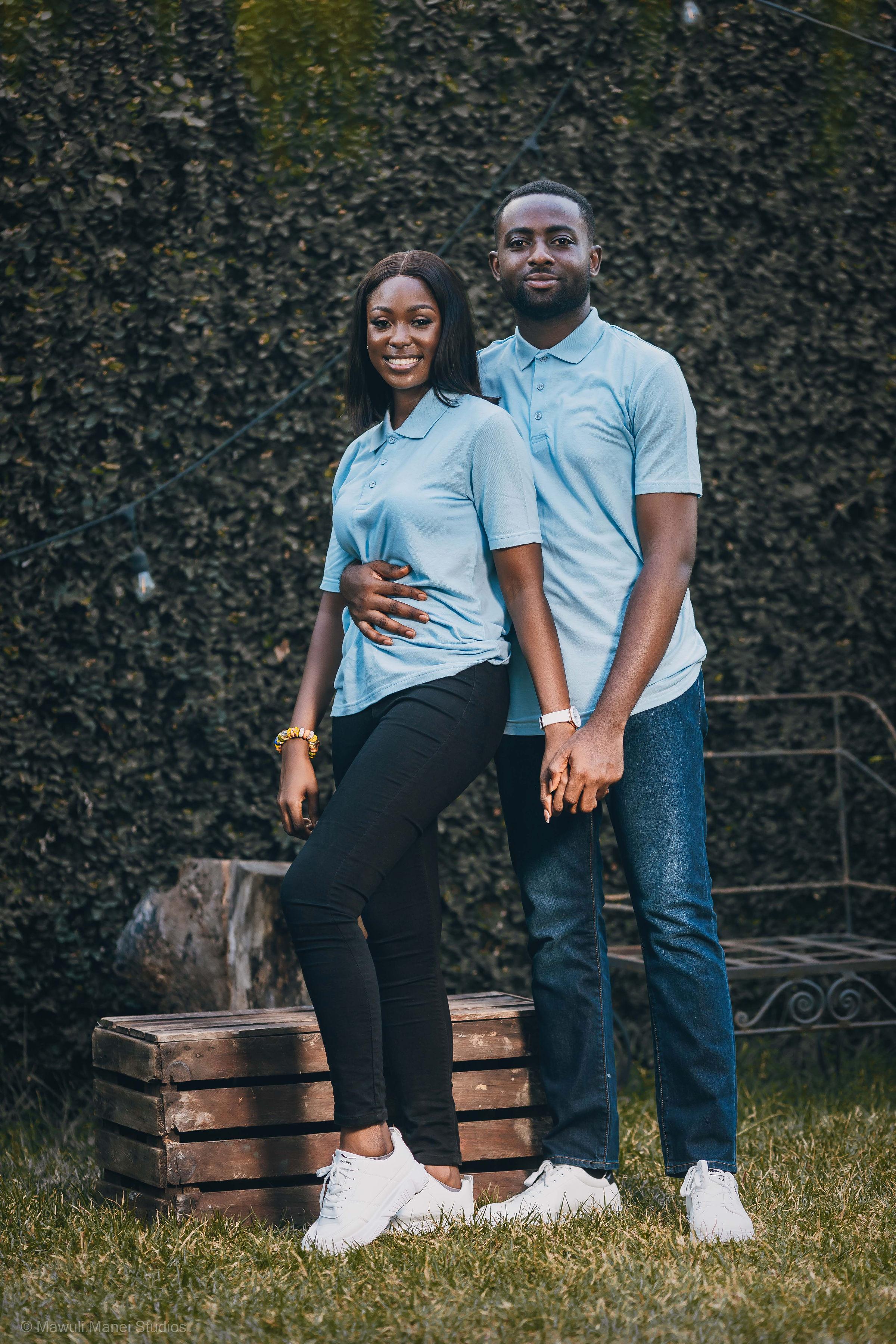 Pre-wedding images of Ampofo and Frema.