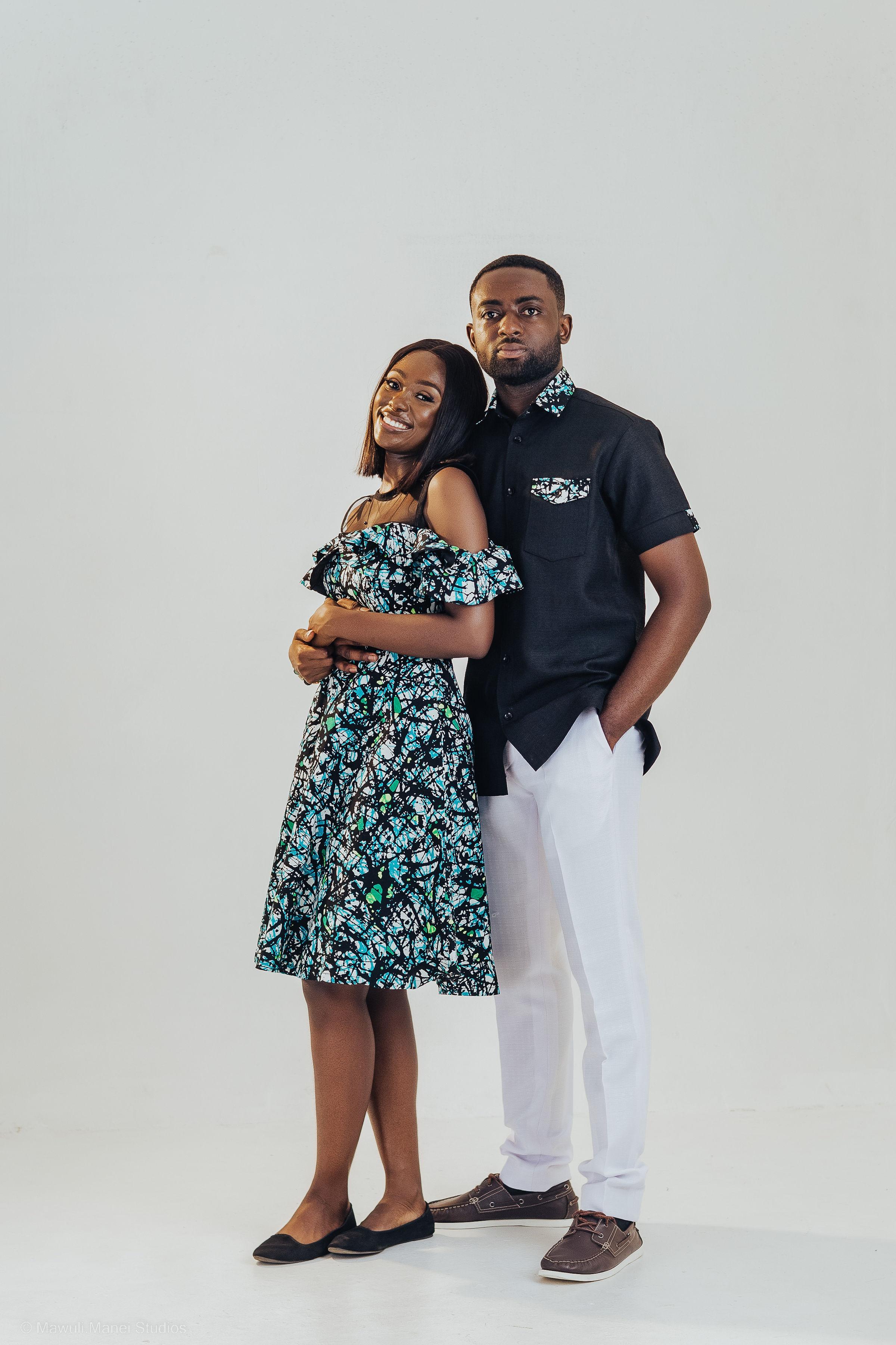 Pre-wedding images of Ampofo and Frema.