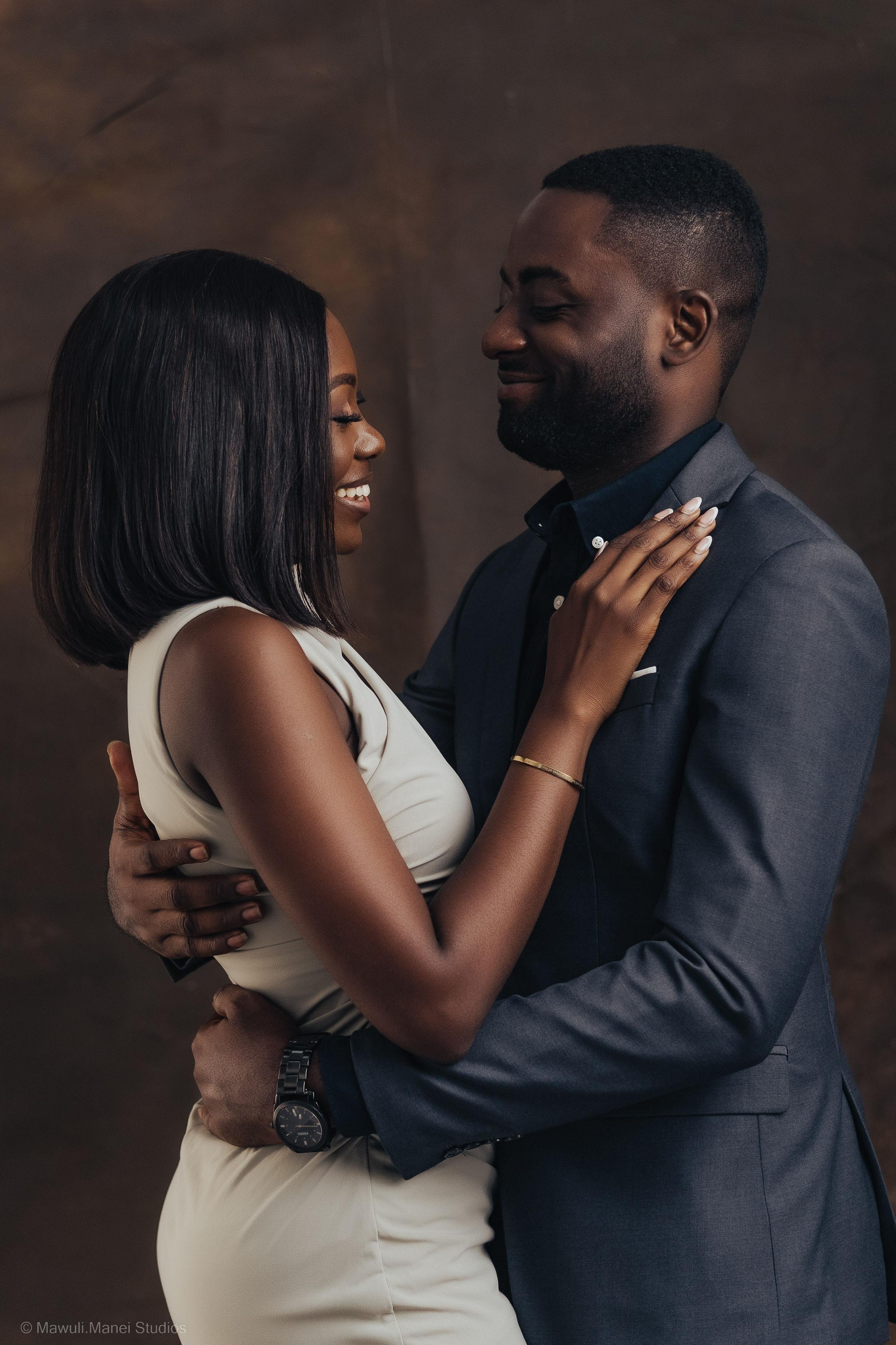 Pre-wedding images of Ampofo and Frema.